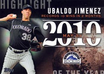 2015 Topps Update - Highlight of the Year #H-88 Ubaldo Jimenez Front