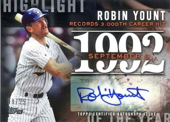 2015 Topps Update - Highlight of the Year Autographs #HYA-RY Robin Yount Front