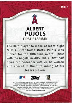 2015 Topps Update - MLB All-Star Game Access #MLB-2 Albert Pujols Back