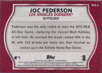 2015 Topps Update - MLB All-Star Game Access #MLB-6 Joc Pederson Back