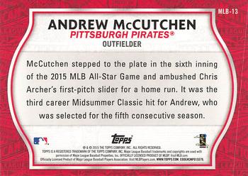 2015 Topps Update - MLB All-Star Game Access #MLB-13 Andrew McCutchen Back