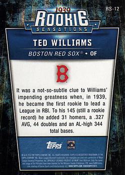 2015 Topps Update - Rookie Sensations #RS-12 Ted Williams Back