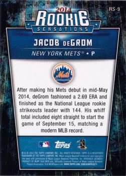 2015 Topps Update - Rookie Sensations #RS-9 Jacob deGrom Back
