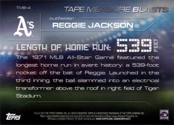 2015 Topps Update - Tape Measure Blasts #TMB-4 Reggie Jackson Back