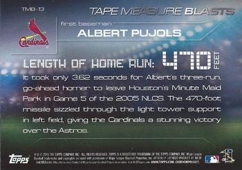 2015 Topps Update - Tape Measure Blasts #TMB-13 Albert Pujols Back