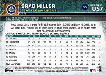 2015 Topps Update - Rainbow Foil #US7 Brad Miller Back