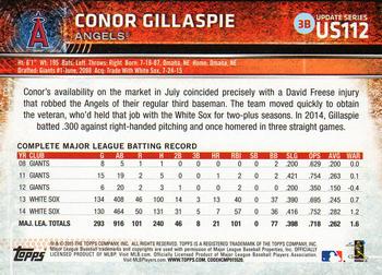 2015 Topps Update - Rainbow Foil #US112 Conor Gillaspie Back