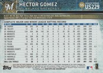 2015 Topps Update - Rainbow Foil #US229 Hector Gomez Back