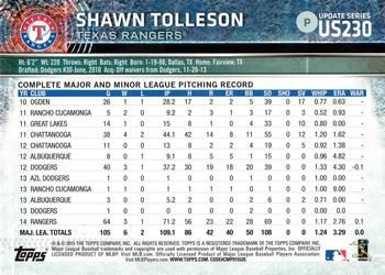 2015 Topps Update - Rainbow Foil #US230 Shawn Tolleson Back