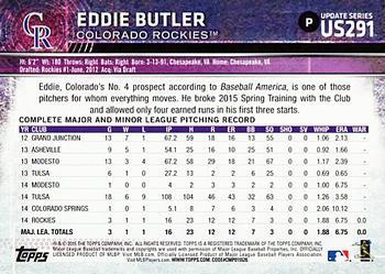 2015 Topps Update - Rainbow Foil #US291 Eddie Butler Back