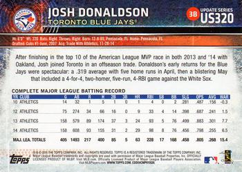 2015 Topps Update - Rainbow Foil #US320 Josh Donaldson Back