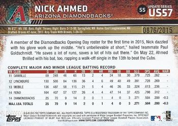 2015 Topps Update - Gold #US57 Nick Ahmed Back