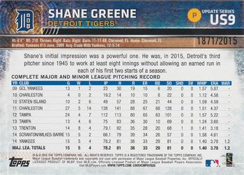 2015 Topps Update - Gold #US9 Shane Greene Back