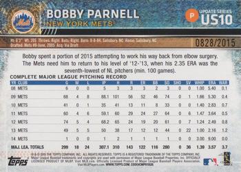 2015 Topps Update - Gold #US10 Bobby Parnell Back