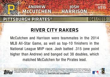 2015 Topps Update - Gold #US15 River City Rakers Back