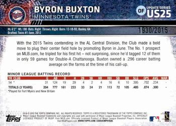 2015 Topps Update - Gold #US25 Byron Buxton Back