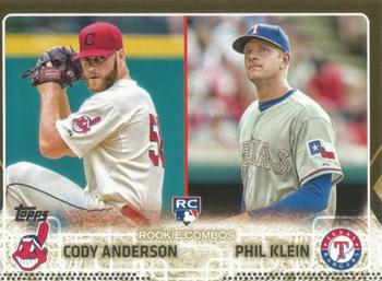 2015 Topps Update - Gold #US52 Cody Anderson / Phil Klein Front