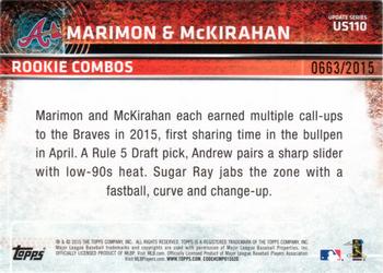 2015 Topps Update - Gold #US110 Andrew McKirahan / Sugar Ray Marimon Back
