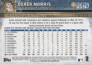 2015 Topps Update - Gold #US167 Derek Norris Back