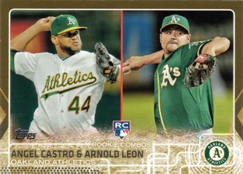 2015 Topps Update - Gold #US193 Angel Castro / Arnold Leon Front