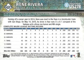 2015 Topps Update - Gold #US278 Rene Rivera Back