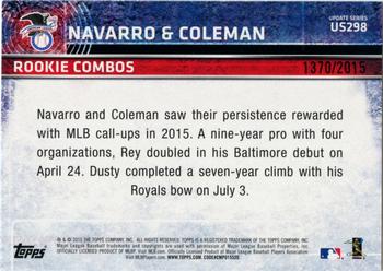 2015 Topps Update - Gold #US298 Rey Navarro / Dusty Coleman Back