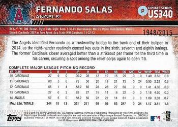 2015 Topps Update - Gold #US340 Fernando Salas Back