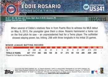 2015 Topps Update - Gold #US341 Eddie Rosario Back