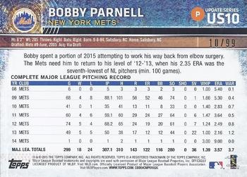 2015 Topps Update - Snow Camo #US10 Bobby Parnell Back