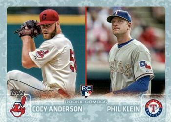 2015 Topps Update - Snow Camo #US52 Cody Anderson / Phil Klein Front