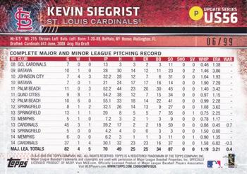 2015 Topps Update - Snow Camo #US56 Kevin Siegrist Back