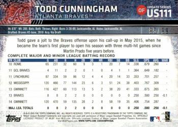 2015 Topps Update - Snow Camo #US111 Todd Cunningham Back