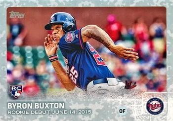 2015 Topps Update - Snow Camo #US136 Byron Buxton Front