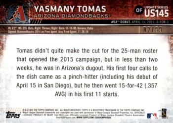 2015 Topps Update - Snow Camo #US145 Yasmany Tomas Back