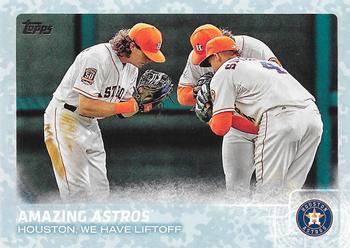 2015 Topps Update - Snow Camo #US156 Amazing Astros (Colby Rasmus / Jake Marisnick / George Springer) Front