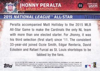 2015 Topps Update - Snow Camo #US171 Jhonny Peralta Back