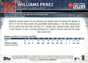 2015 Topps Update - Snow Camo #US289 Williams Perez Back