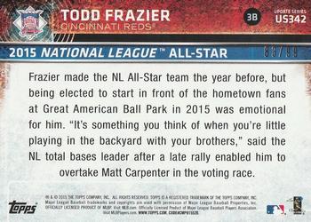 2015 Topps Update - Snow Camo #US342 Todd Frazier Back