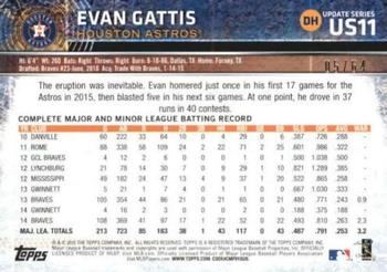 2015 Topps Update - Black #US11 Evan Gattis Back