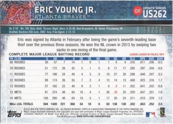 2015 Topps Update - Black #US262 Eric Young Jr. Back