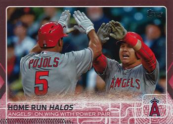 2015 Topps Update - Pink #US213 Home Run Halos (Mike Trout / Albert Pujols)  Front