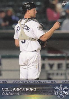 2012 MultiAd New Orleans Zephyrs #2 Cole Armstrong Front