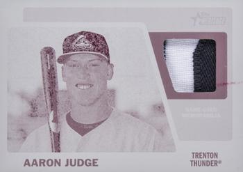 2015 Topps Heritage Minor League - Clubhouse Collection Relics Printing Plates Magenta #CCR-AJ Aaron Judge Front