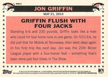 2015 Topps Heritage Minor League - Minor Miracles #MM-4 Jon Griffin Back