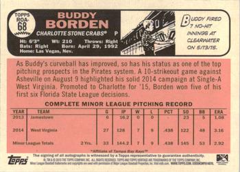 2015 Topps Heritage Minor League - Real One Autographs #ROA-68 Buddy Borden Back