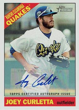 2015 Topps Heritage Minor League - Real One Autographs #ROA-187 Joey Curletta Front