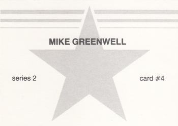 1988 Gray Star Series 2 Blue Border (unlicensed) #4 Mike Greenwell Back