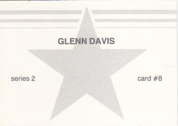 1988 Gray Star Series 2 Blue Border (unlicensed) #8 Glenn Davis Back