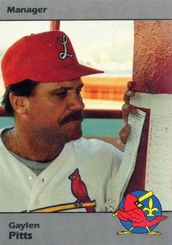 1990 Louisville Redbirds #3 Gaylen Pitts Front