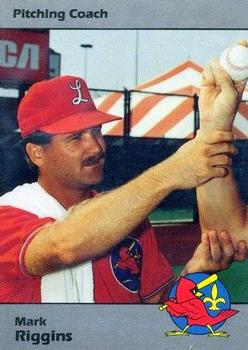 1990 Louisville Redbirds #4 Mark Riggins Front